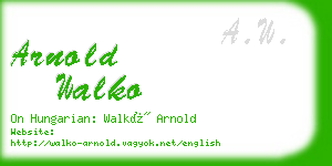 arnold walko business card